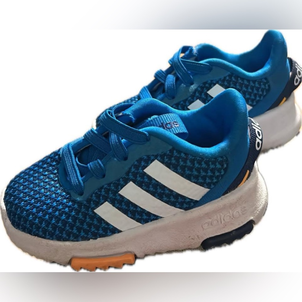 Like new toddler Adidas tennis shoes. Worn only 3-4 times.